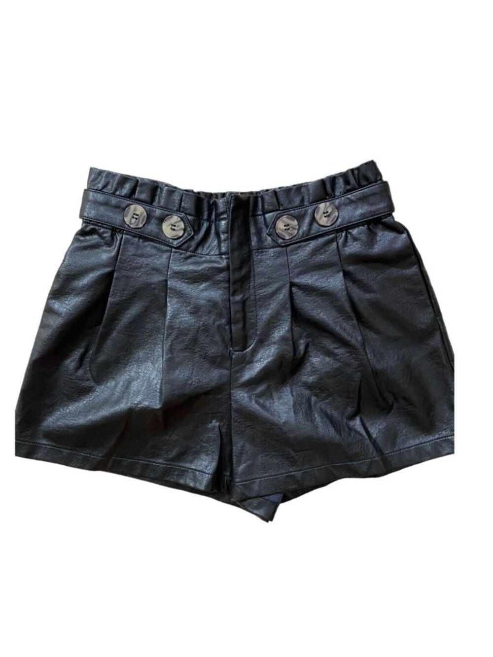 Versona Faux Leather Shorts Womens Small High Waist Edgy Parisian Chic Baddie